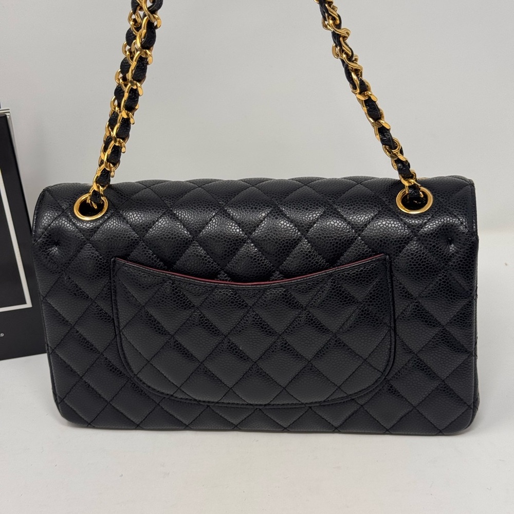 💎💯Authentic CHANEL Classic Black Medium Caviar Double Flap Bag💎 - Picture 10 of 13